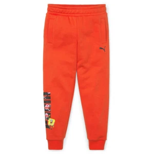 PUMA Sponge X Sweatpants Youth Girls Orange Casual Athletic Bottoms 67367620 - Picture 1 of 2