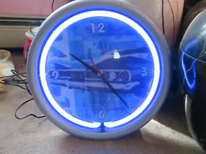 Sterling & Noble Neon 1960 CHEVY Car Clock with AC Adapter (Clock not working) - Picture 1 of 6