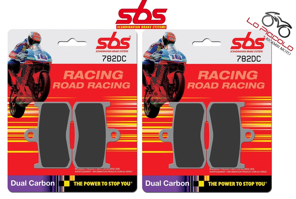 4 FRONT BRAKE PADS SBS 782 DC DUAL CARBON SUZUKI GSX B KING 1340 2009 - Image 1 of 1