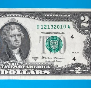 December 13, 2010 (D 12132010 A) BIRTHDAY Note $2 Two Dollar Bill - Picture 1 of 4