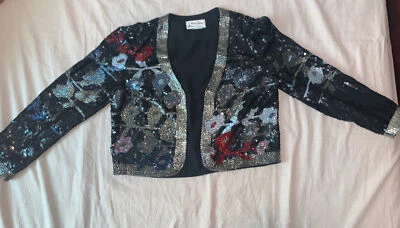 Neiman Marcus, Jack Bryan, 1980s Bolero Jacket, Sequins, Vintage 80s - Image 1 of 4