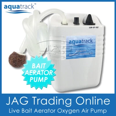 AQUATRACK LIVE BAIT AERATOR AIR PUMP - Fishing Fish Bank Tank Oxygenator Oxygen - image 1 of 3