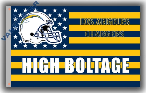 Los Angeles Chargers HIGH BOLTAGE football team flag 90x150cm 3x5ft best banner Cover