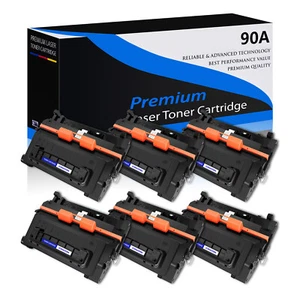 6PK For HP CE390A 90A Black Toner LaserJet M4555 Enterprise 600 M601 M602 M603 - Picture 1 of 24