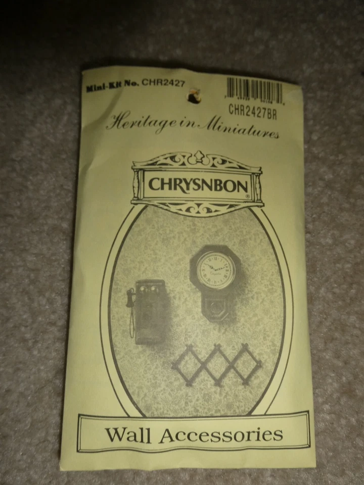 Kit de acessórios de parede vintage para casa de bonecas Chrysnbon 2427 novo na embalagem - Imagem 1 de 1