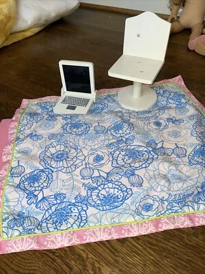 PINK BED WITH FOAM MATRESS AND PILLOW Batter Wood chair and Wood computer - Image 1 of 2