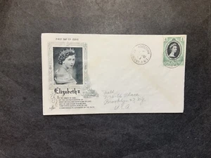 St Vincent 1953 FDC 1st Day Cover to the USA QE II Coronation Artcraft cachet - Picture 1 of 2