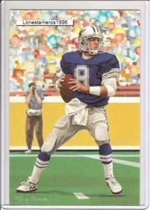 Rare 2006 Troy Aikman "Artist Proof" Goal Line Art Postcard - Unsigned - Picture 1 of 2