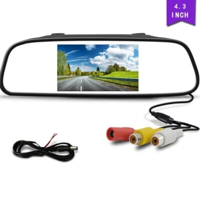 4.3 Inch LCD Color Screen Car Reverse Rear View Backup Camera HD Mirror Monitor - Image 1 of 4
