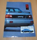 Hyundai Pony Finnish Sales Brochure Prospekt Stock EU
