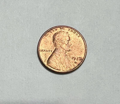 Centavo Lincoln 1975 D error de laminación y grietas de troquel Foto 1 de 4