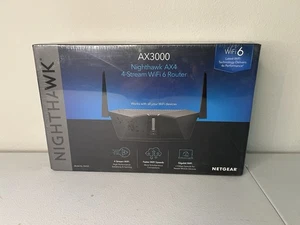 Netgear - Nighthawk AX3000 WiFi 6 Router, 3Gbps (RAX35-100NAS), NEU - Bild 1 von 5