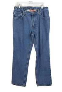 Carhartt Jeans Womens 14x32 Medium Wash Flannel Lined 5 Pocket Straight Leg - Picture 1 of 7