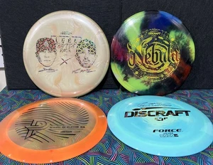 Disc Golf Discraft Lot  4 Battle Luna ESP Force LE 2024 Nebula Swirl Z Surge SS - Picture 1 of 15