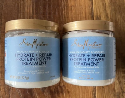 Shea Moisture Manuka Honey Yogurt Hydrate Repair Protein Power Treatment 8oz x 2 - Image 1 of 3