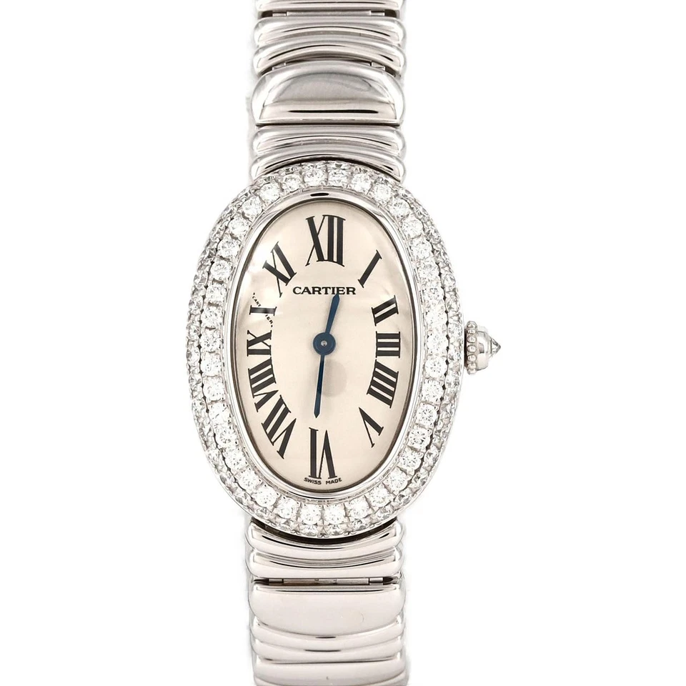 Authentic Cartier Baignoire WG 2D WB5097L2 WG Quartz  #260-002-611-2848 - Image 1 of 4