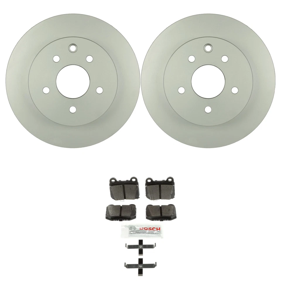 Kit de rotores de freno de disco traseros Bosch 292 mm y pastillas de freno de cerámica para Infiniti G35 V6 Foto 1 de 1