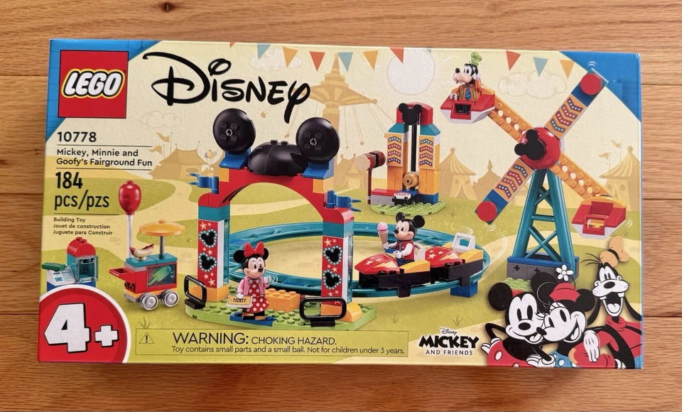 RARE LEGO 10778 Disney Mickey, Minnie and Goofy's Fairground Fun New  Sealed Box - Image 1 of 4