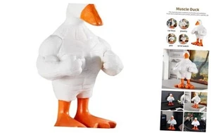 Funny Muscle Duck Statue Home Decor,Cute Little Duck Garden Figurine,Little - Picture 1 of 7