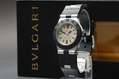 [Near MINT w/BOX] BVLGARI Aluminum AL32TA 32mm White Dial Quartz Unisex Watch - Image 1 of 4