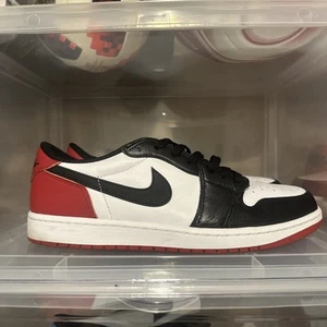 Jordan 1 Low Retro OG Black Toe - Picture 1 of 7