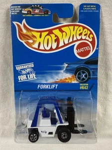 Hot Wheels 1997 Mainline-Collector #642 FORKLIFT White-Blue w/Chrome 5 & BW Sp - Picture 1 of 5