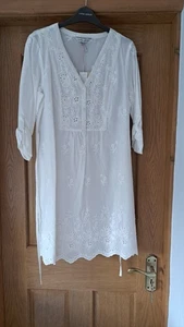 Laura Ashley broderie anglaise cream dress size 12 - Picture 1 of 3
