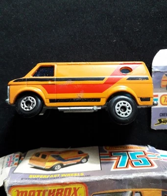 Matchbox Lesney Superfast 68 Chevy Van in Orange Boxed (Box Has Damage) - Image 1 of 4