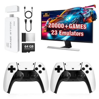 20000/40000Games 4K Retro Console Videogioco TV Game Stick +2X Gamepad Wireless - Immagine 1 di 4