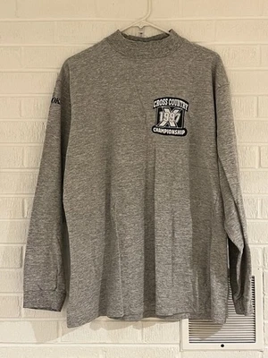 Camisa de Colección Brooks Cross Country Manga Larga Gris Claro Para Hombre Lado Grande 1997 Foto 1 de 4