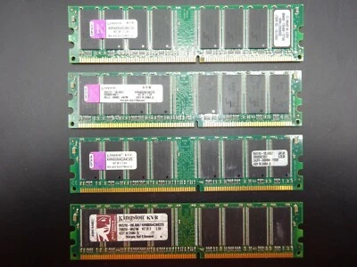Kingston 4GB (4x1GB) DDR1 KVR400X64C3AK2/2G Kit of 2 2.6V #R1123 - Bild 1 von 3
