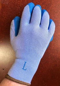 12- BLUE Rubber Palm Coated Gardening Landscaping Construction WORK GLOVES SMALL - Picture 1 of 5