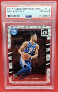 2017-18 Donruss Optic Ben Simmons #114 PSA 10 GEM MINT 2nd YR Nba  - Bild 1 von 5