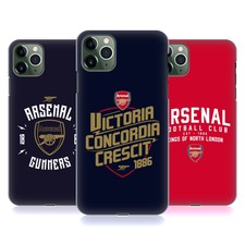 OFFICIAL ARSENAL FC TYPOGRAPHY HARD BACK CASE FOR APPLE iPHONE PHONES