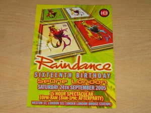 RAINDANCE - RATPACK BILLY BUNTER FLASHBACK - 2006 RAVE CLUB FLYER (A5) - Imagen 1 de 2