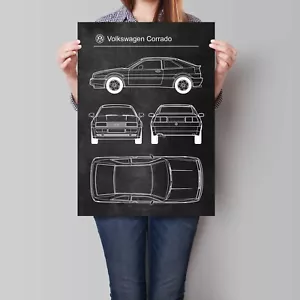 Volkswagen Corrado Poster Retro Patent Blueprint Art Print - Picture 1 of 5