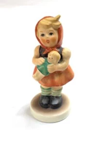 Goebel Hummel Figurine -- Little Girl With Doll -- 239/B 3 1/2" Tall 1967 239 - Picture 1 of 5