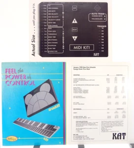 CONTROLADORES KAT drumKAT y Midikiti Folletos Originales 1988 1990 Precios ¡LOTE DE 3! - Imagen 1 de 3