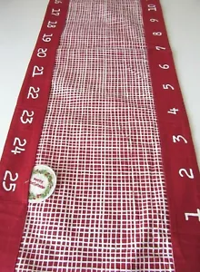 CHRISTMAS ADVENT COUNTDOWN CALENDAR TABLE RUNNER ~ 14" x 72" ~ NEW - Picture 1 of 7