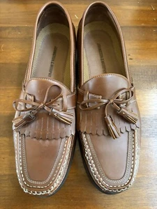 Neu Herren 11,5M Johnston Murphy Braun Leder Kiltie Quaste Halbschuhe 20-1860 - Bild 1 von 5