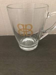 BAILEYS IRISH CREAM 4" Glass Mug Coffee Cup with Gold Logo; Embossed Base Logo - Picture 1 of 4