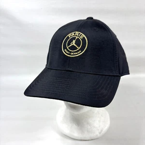 Nike Air Jordan Paris Saint-Germain Oro Bordado Negro Correa Gorra Sombrero - Imagen 1 de 13