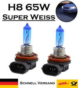 2x Jurmann Super Weiß H8 65W 12V Fernlicht Abblendlicht Halogen Ersatz PKW Birne - Picture 1 of 5