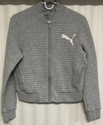 Толстовка женская на молнии Puma большая серая.   9434B - Изображение 1 из 3