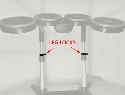 Rock Band Drum Leg LOCKS -Fix Slipping Legs -For ALL Standard Rock Band Drums - Image 1 of 2