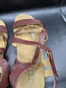 Soft Comfort Womens Sandals 12 Brown Strappy Leather New - Picture 1 of 7