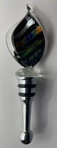 "Tapón de botella de vino inspirado en Murano vidrio artístico ~ usado artículo raro 5,5""" - Imagen 1 de 5