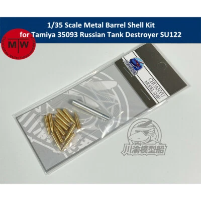 1/35 Metal Barrel Shell Kit for Tamiya 35093 Russian Tank Destroyer SU122 Model - Image 1 of 2
