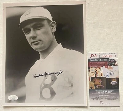 Rube Marquard Signed Autographed Vintage Glossy 8x10 Photo Brooklyn Dodgers: JSA - Image 1 of 3