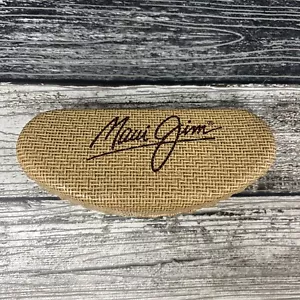 Maui Jim custodia rigida clam shell finto bambù occhiali da sole occhiali marroni - Foto 1 di 6